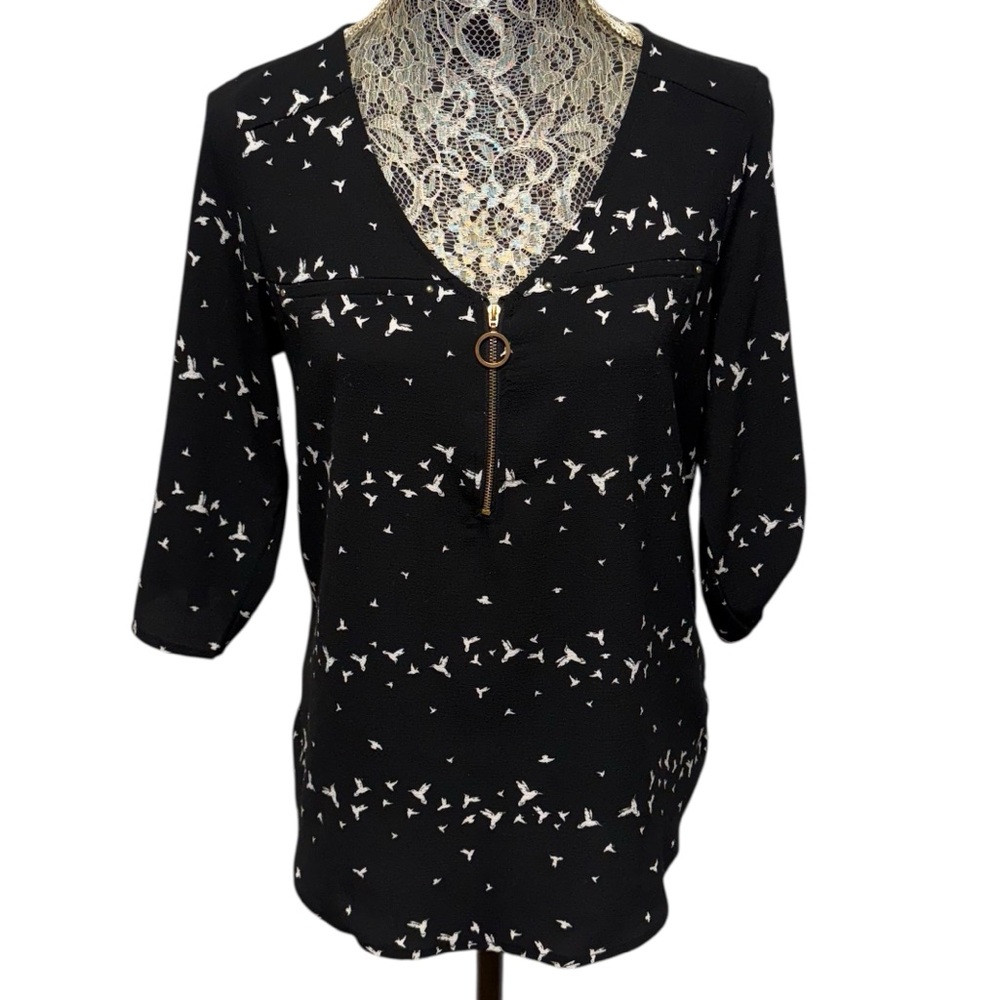 Tempted Black Fitted Blouse. Business Casual Office Versatile